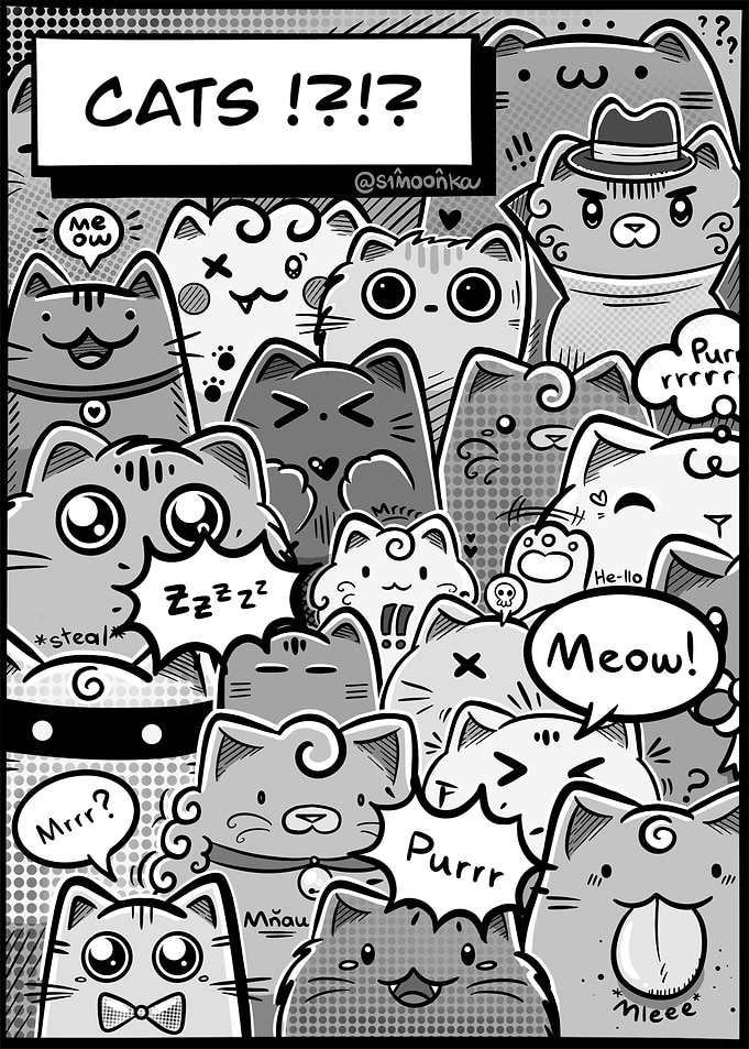 Bunch of Comic cats
