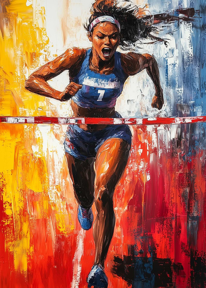 Female Athlete Painting