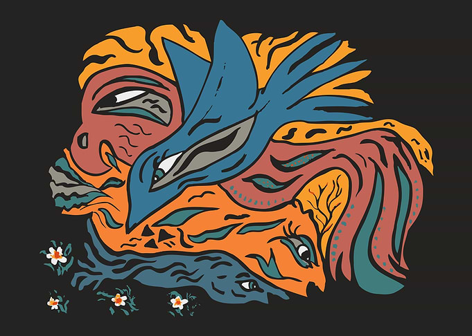 Two birds Fish Dream