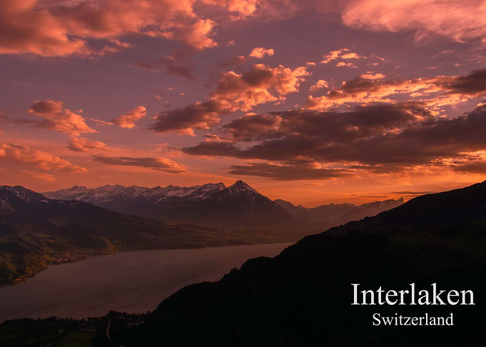 Sunset from Harder Kulm