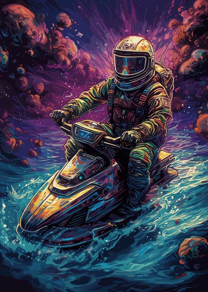 Jet Ski Astronaut Space