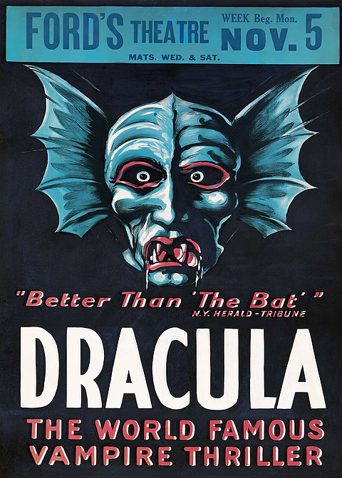 Vintage Dracula Poster — vintage film art printed on metal