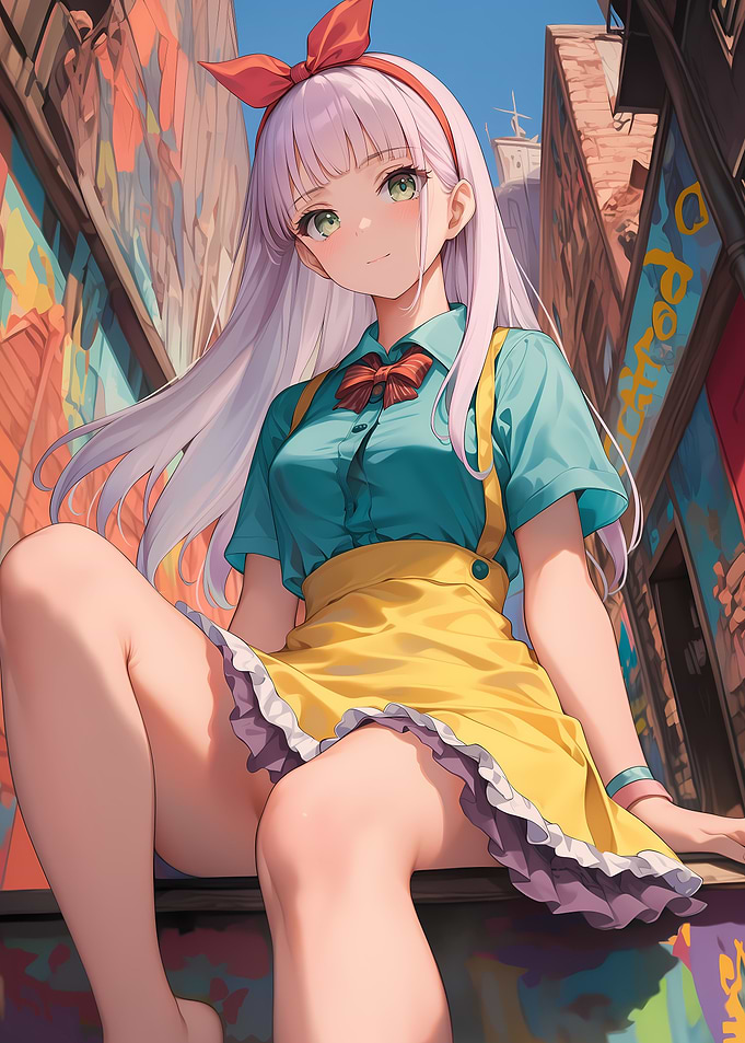 Urban Anime Maid Girl