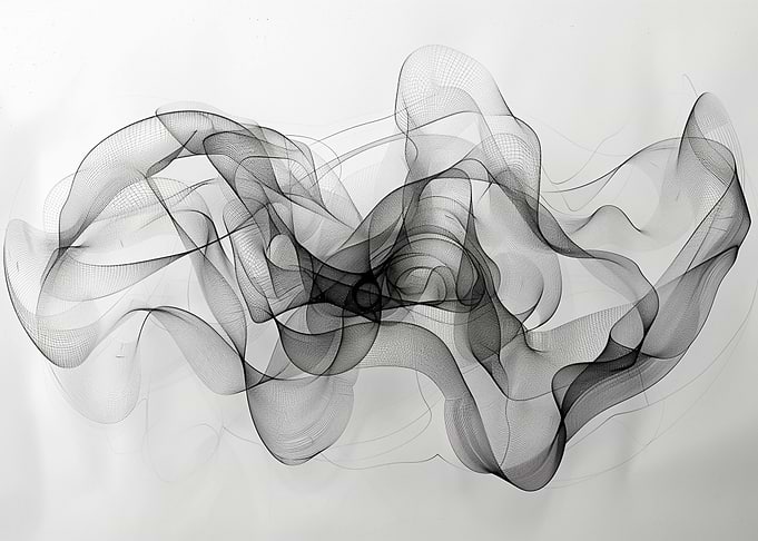Black White Abstract Art