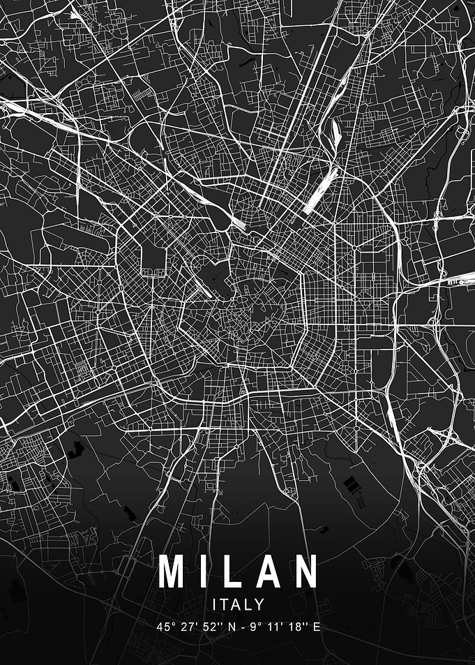 Milan Dark Map