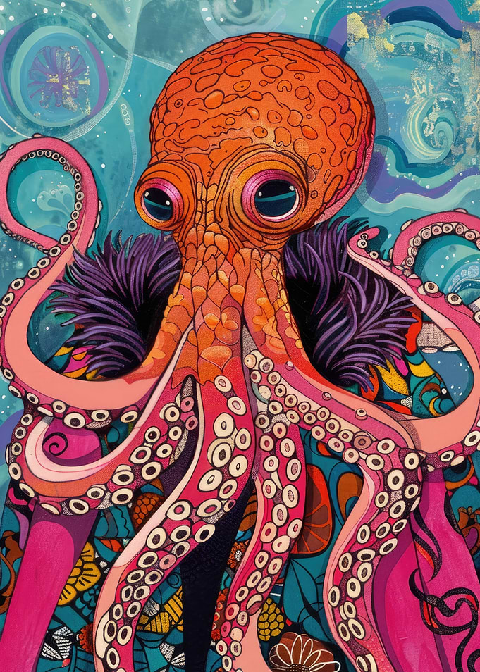 Funky Octopus Portrait