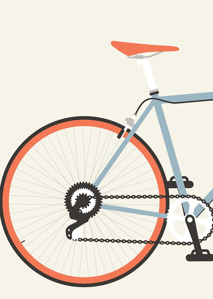 Bicycle rear wheel blue