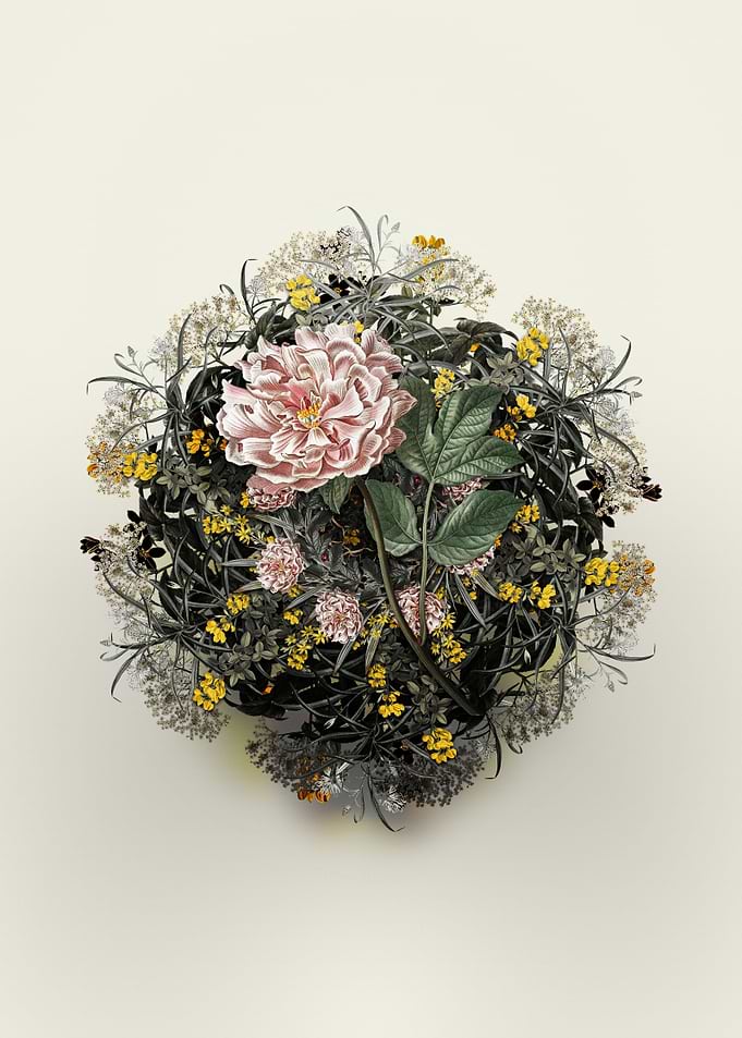 Vintage Tree Peony Wreath