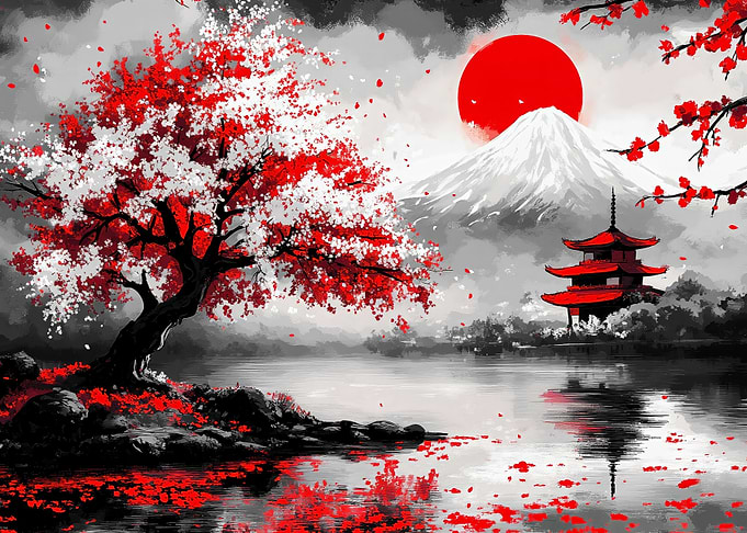 Serene Japanese painting