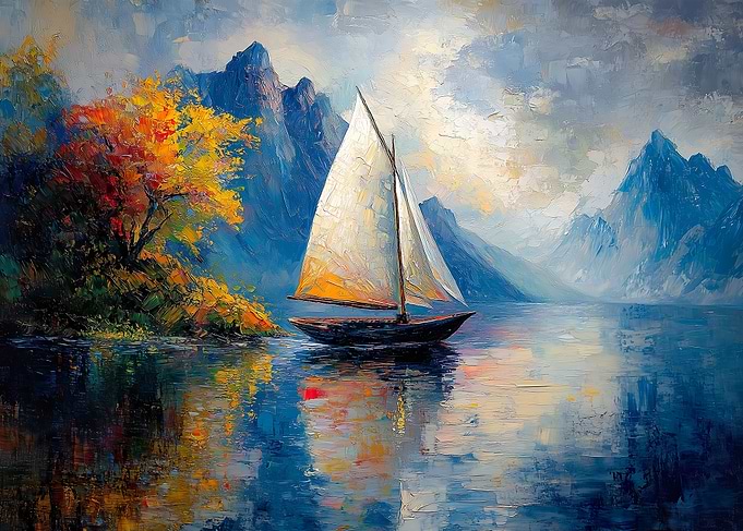 The lonely sailing ship