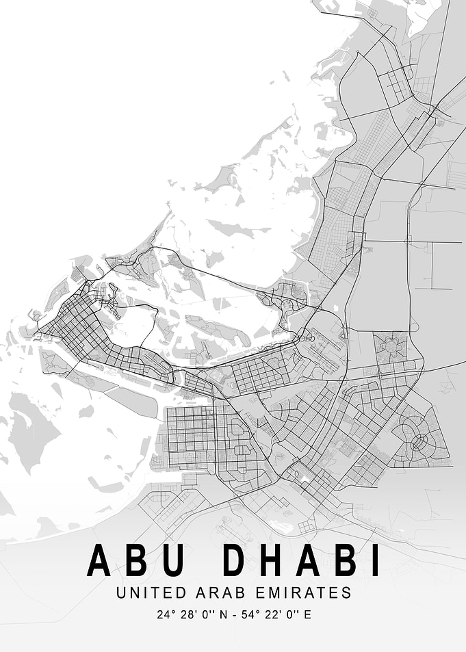 Abu Dhabi Light Map