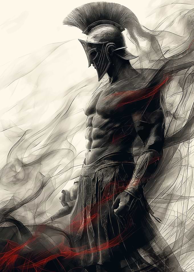 fierce Spartan warrior