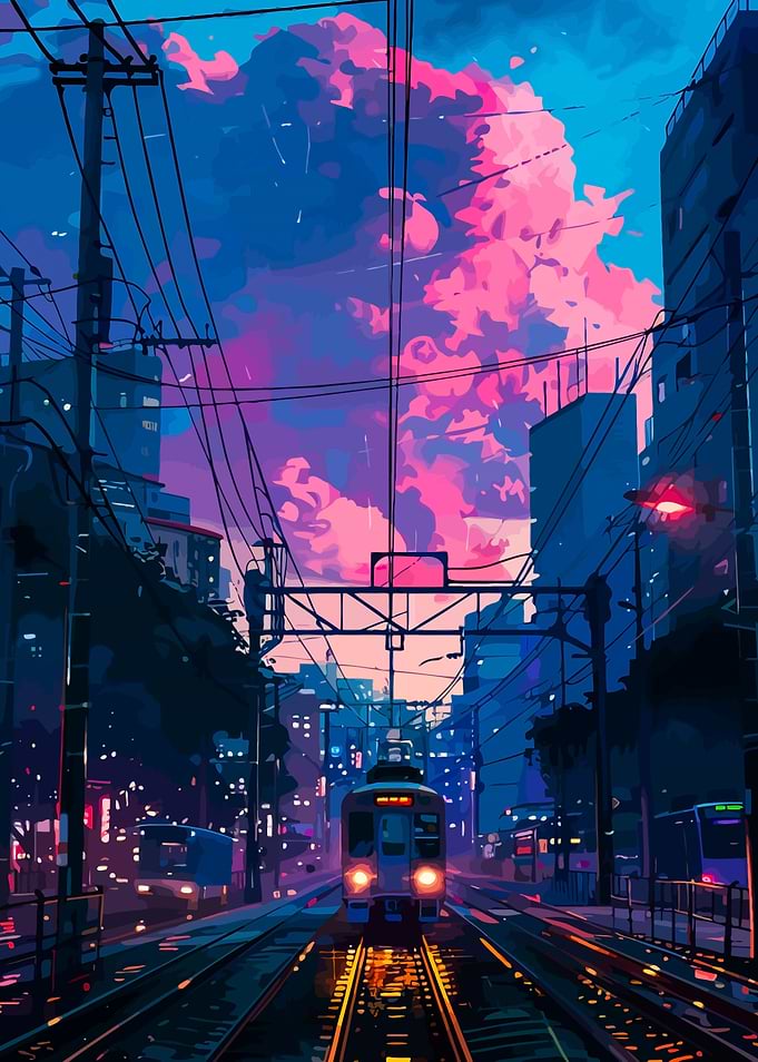 Train Japan Cyberpunk