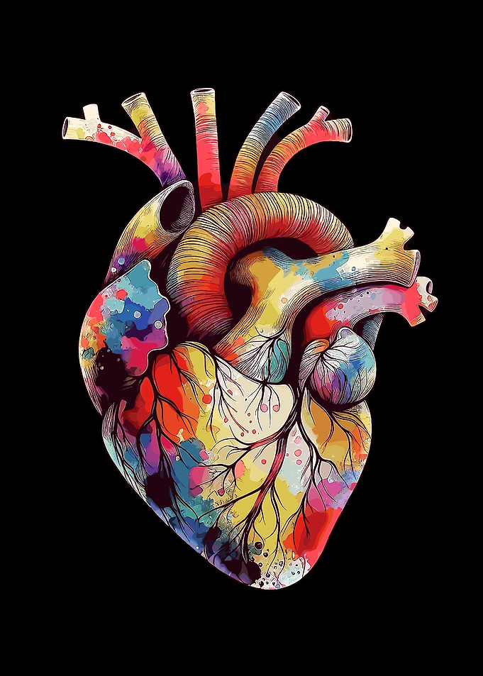 Colorful Anatomical Heart