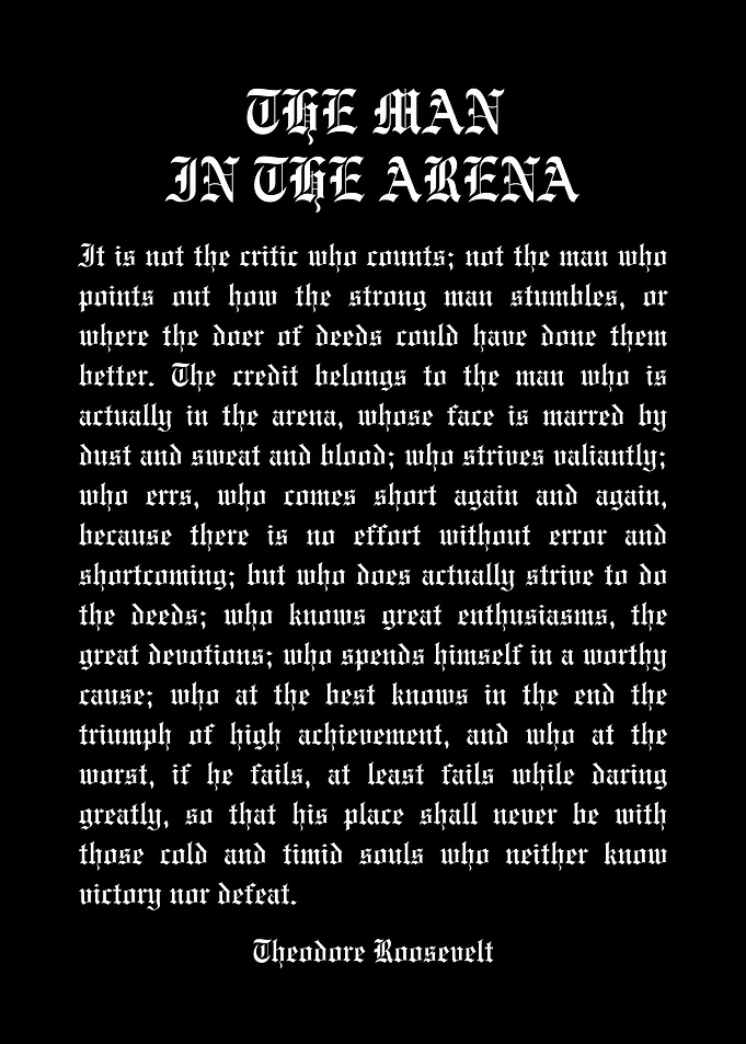 The man in the arena