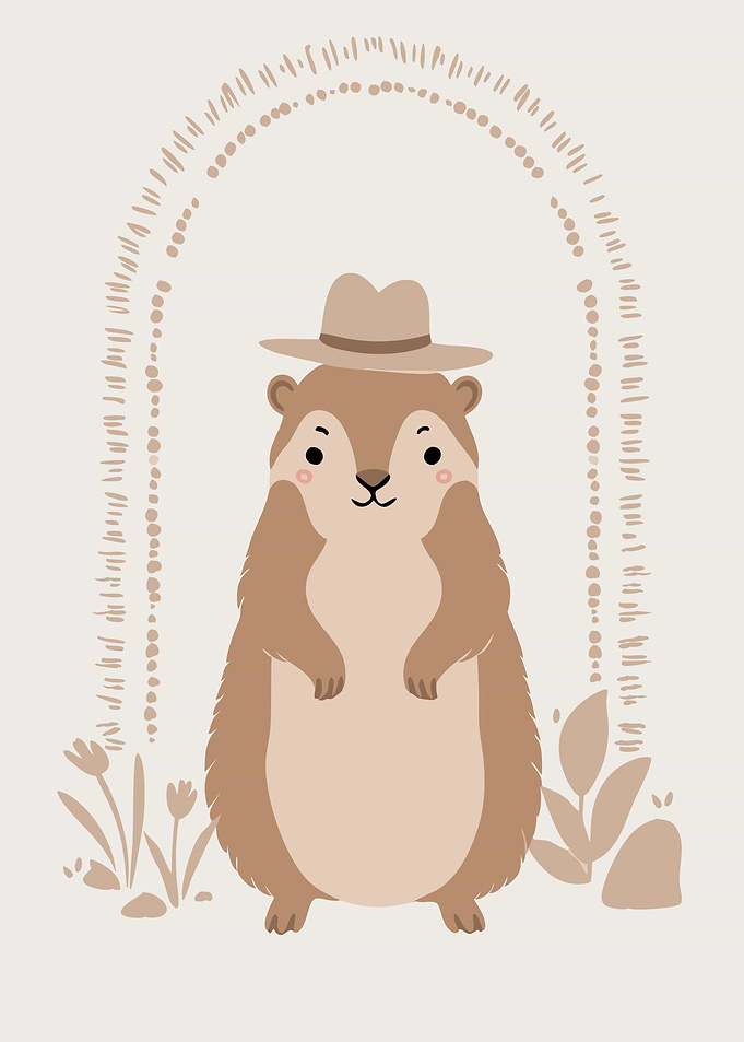 cute groundhog