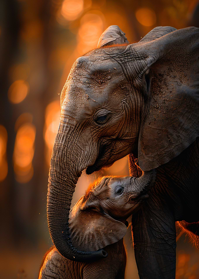 Elephant with baby