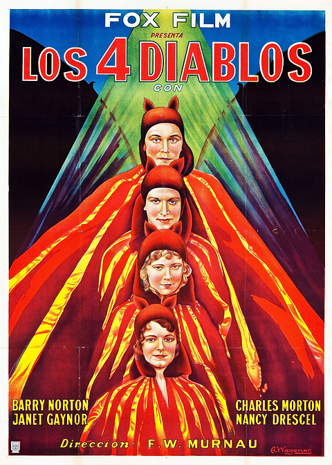 Los 4 Diablos — classic movie poster on metal