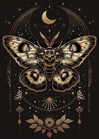 Witchy Celestial Moth