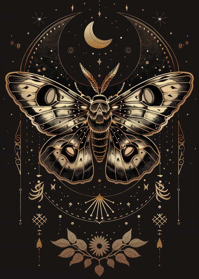 Witchy Celestial Moth