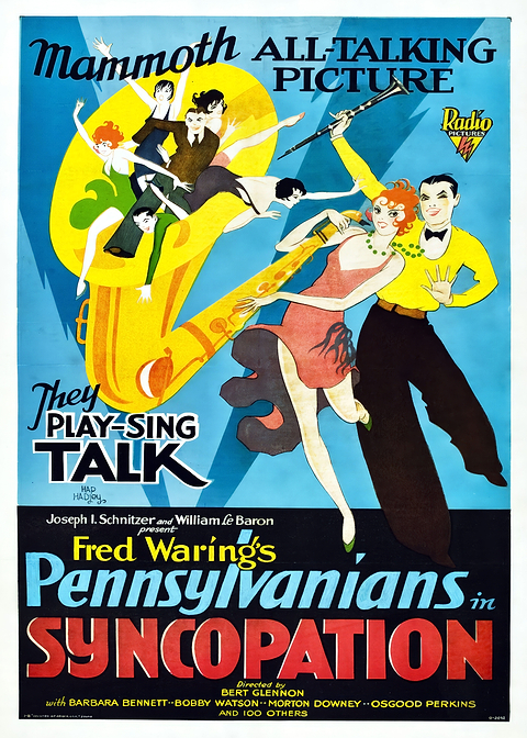 Jazz Age Movie Magic — classic movie poster on metal