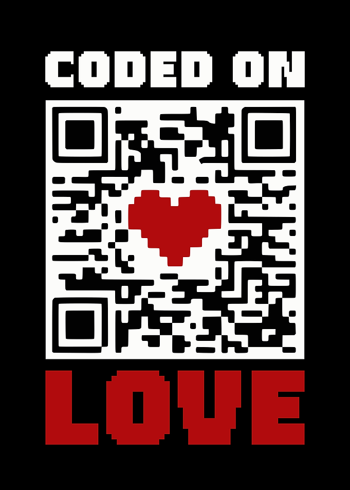 Heart QR Coded On Love