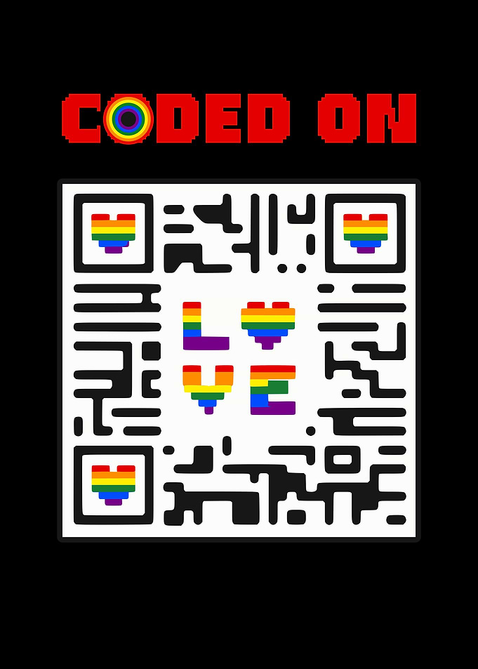 Heart QR Coded Pride Love