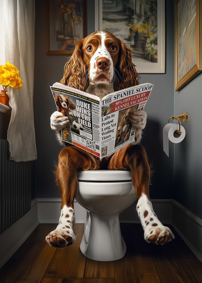 Springer Spaniel Toilet