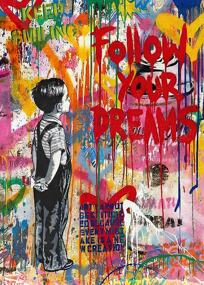 Follow Boy Graffiti Banksy