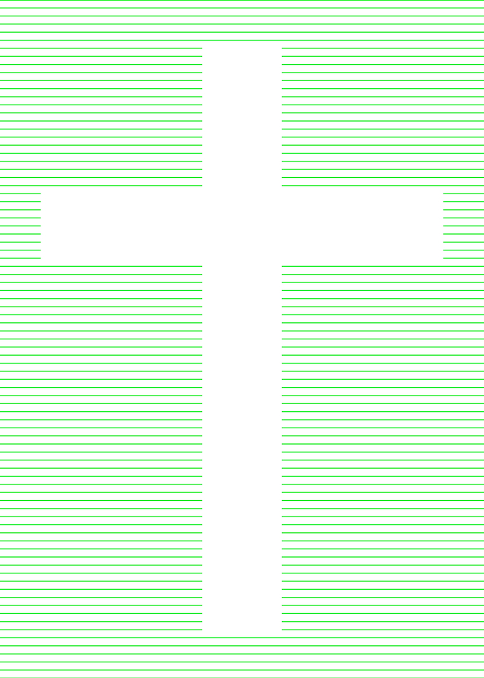 Christian Cross Line Art