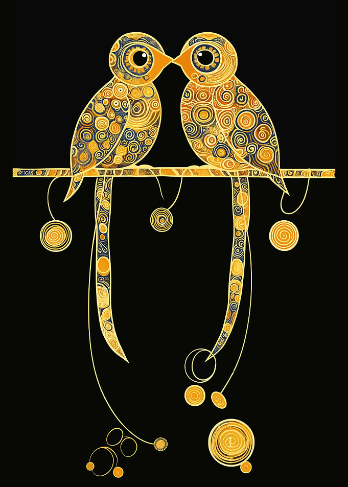 Birds on a Wire Poster Art