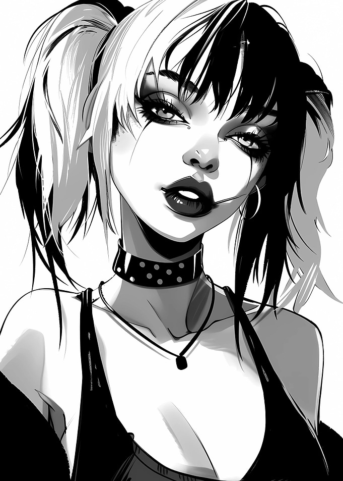 Emo E Girl Metal Gothic