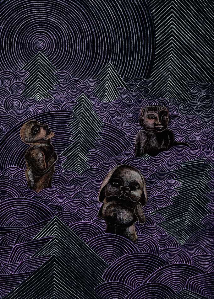 purple fantasy painting
