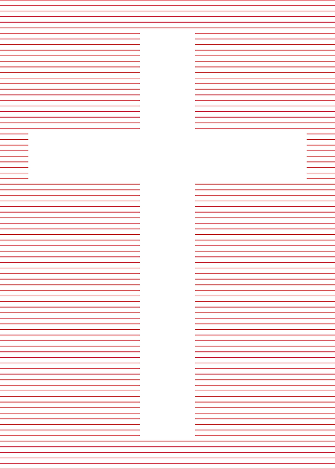 Christian Cross Line Art