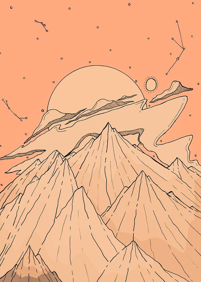 Peach cloud peaks
