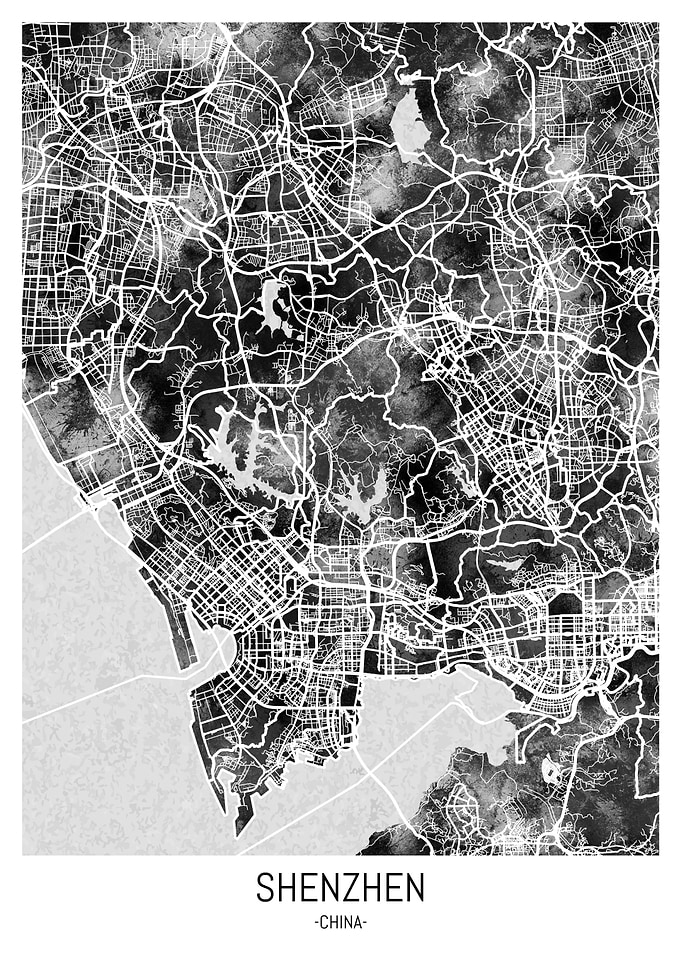 Shenzhen China City Map