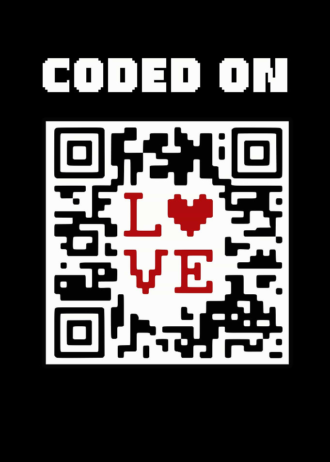 Heart QR Coded On Love
