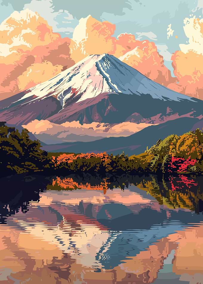 Mount Fuji Illustration