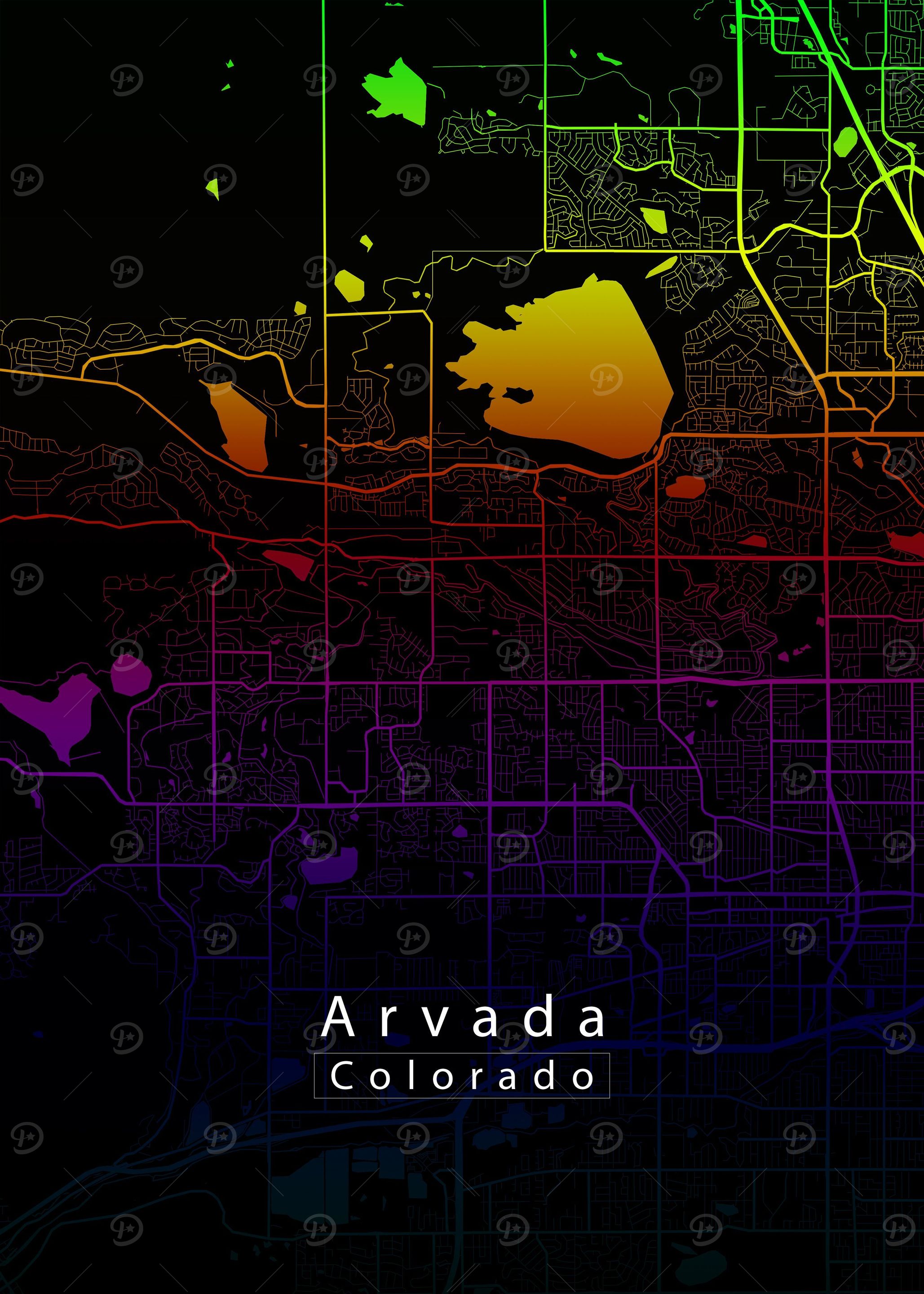 Arvada Colorado City Map