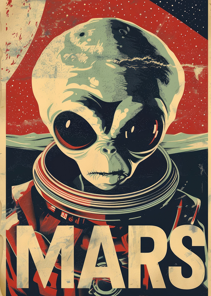 Retro MARS Travel Poster