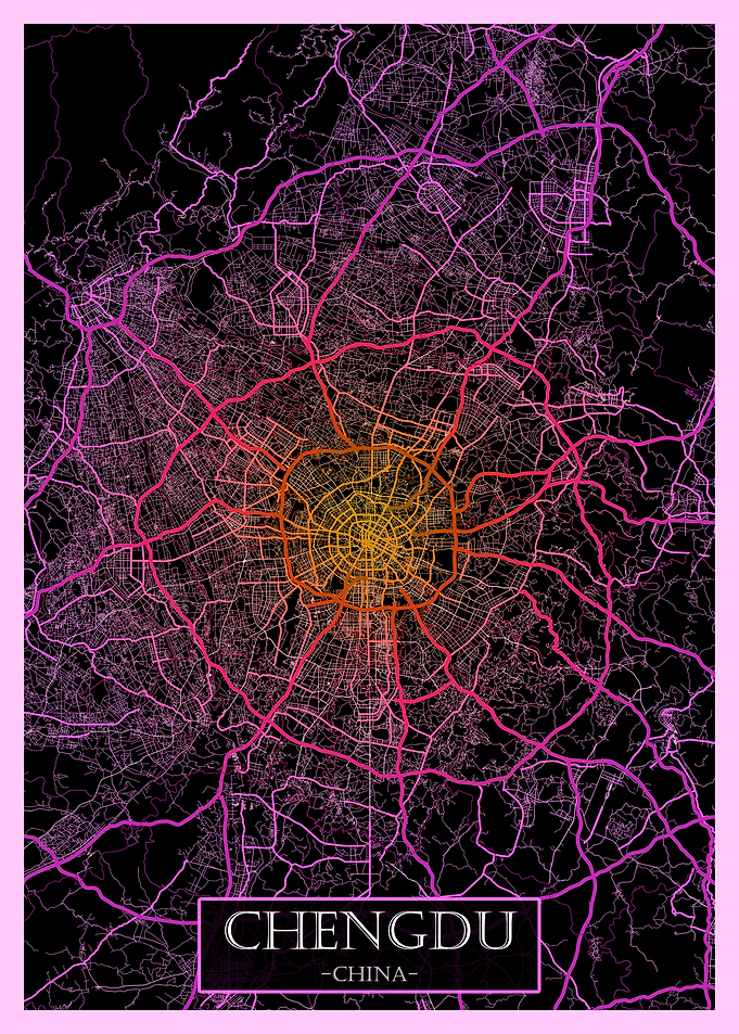 Chengdu China Road Map