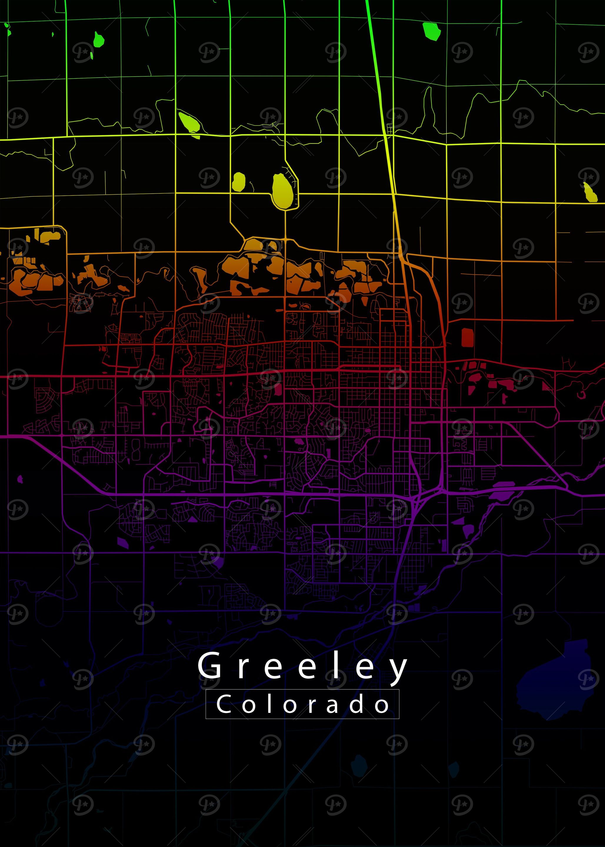 Greeley Colorado City Map