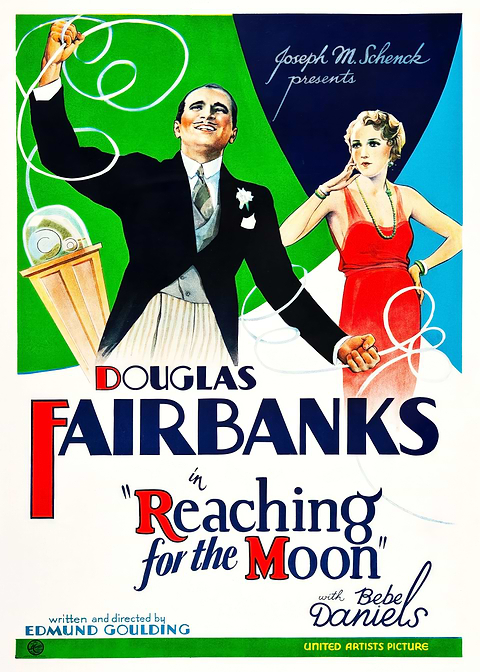Reaching for the Moon — classic movie poster on metal