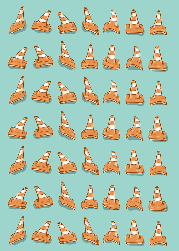 Road cone pattern