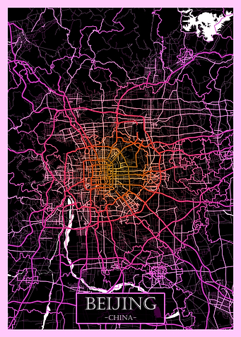 Beijing China Road Map
