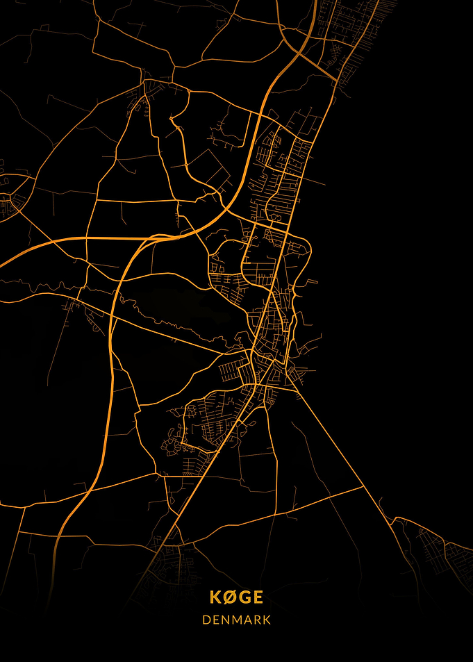 Koge City Map Gold