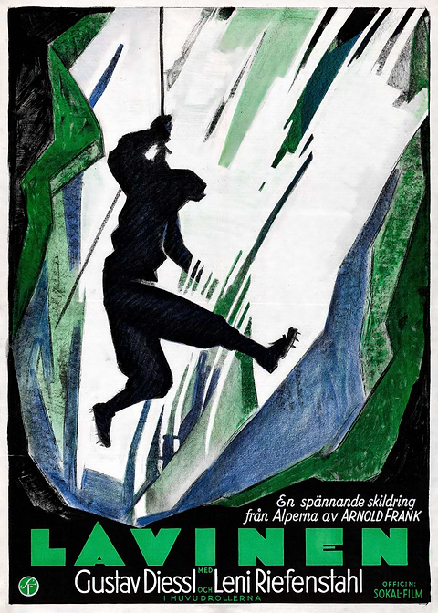 Avalanche Thrill Poster — retro advertising art on metal