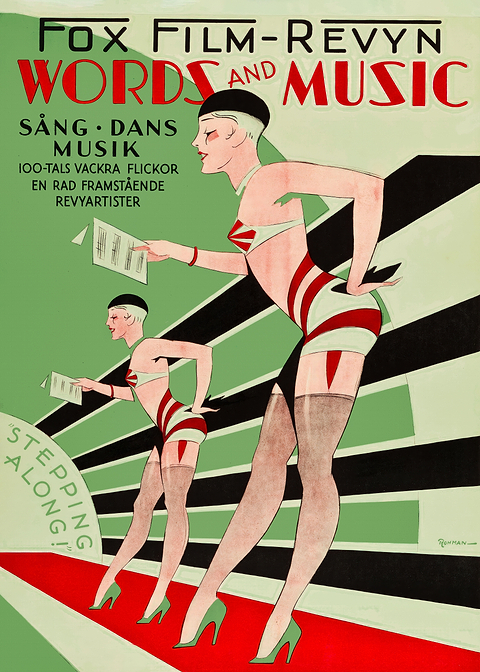 Words and Music — classic movie poster on metal