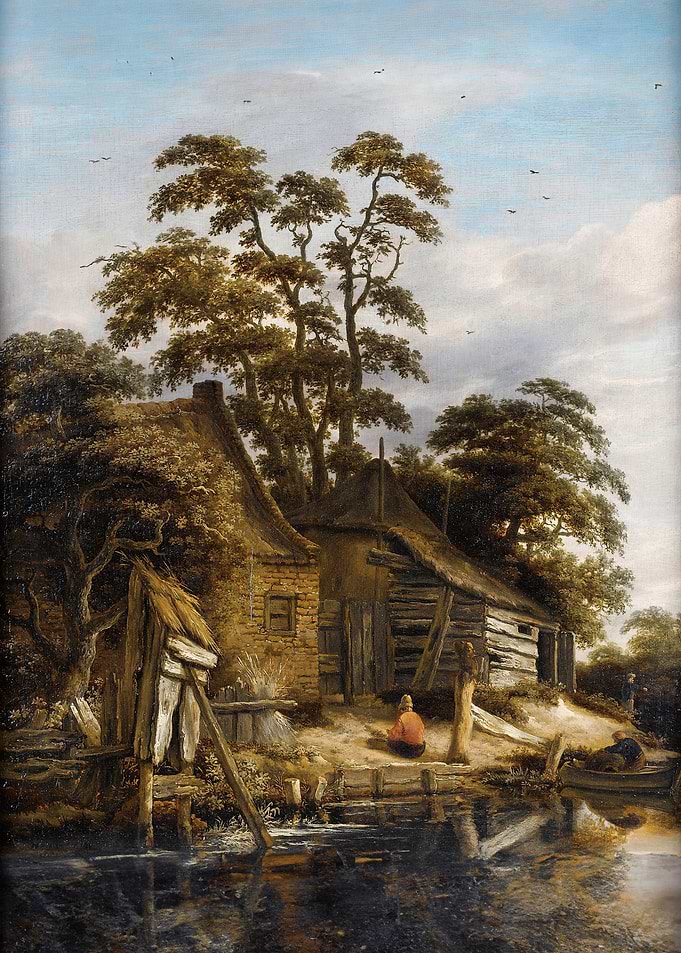 Cottage on a river