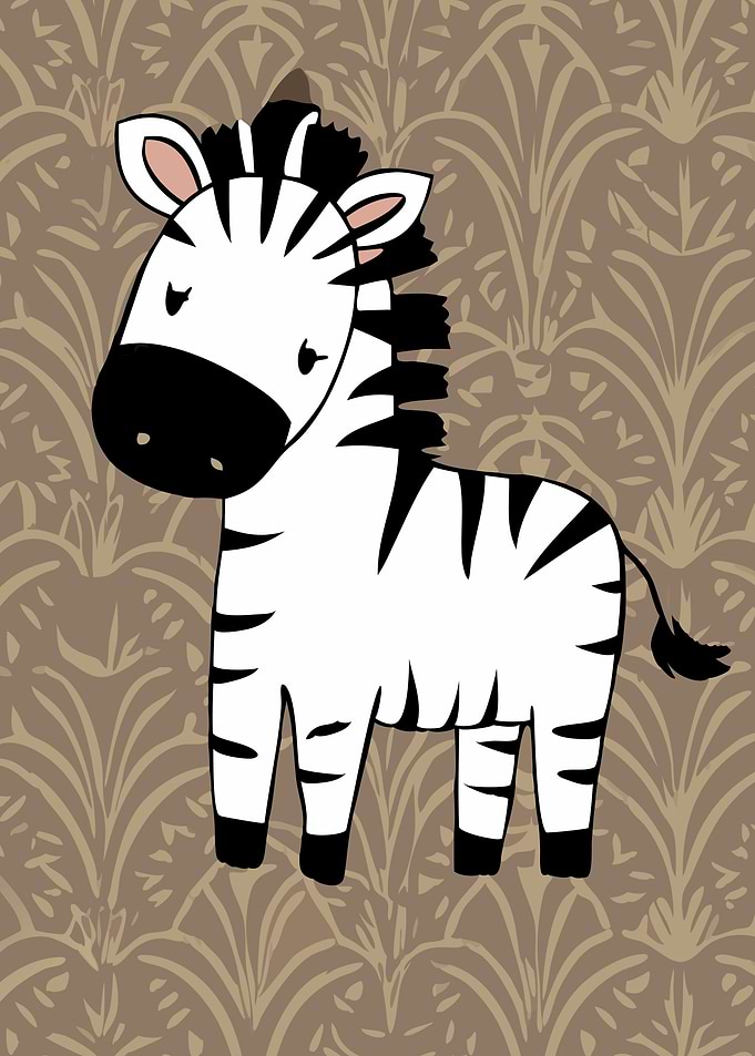 cute cartoon zebra